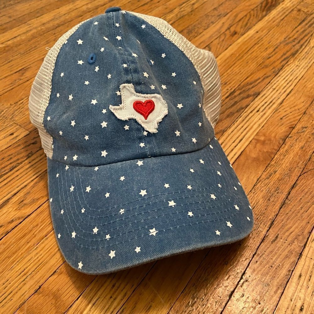 State of Texas blue cap with stars. Mesh back.
